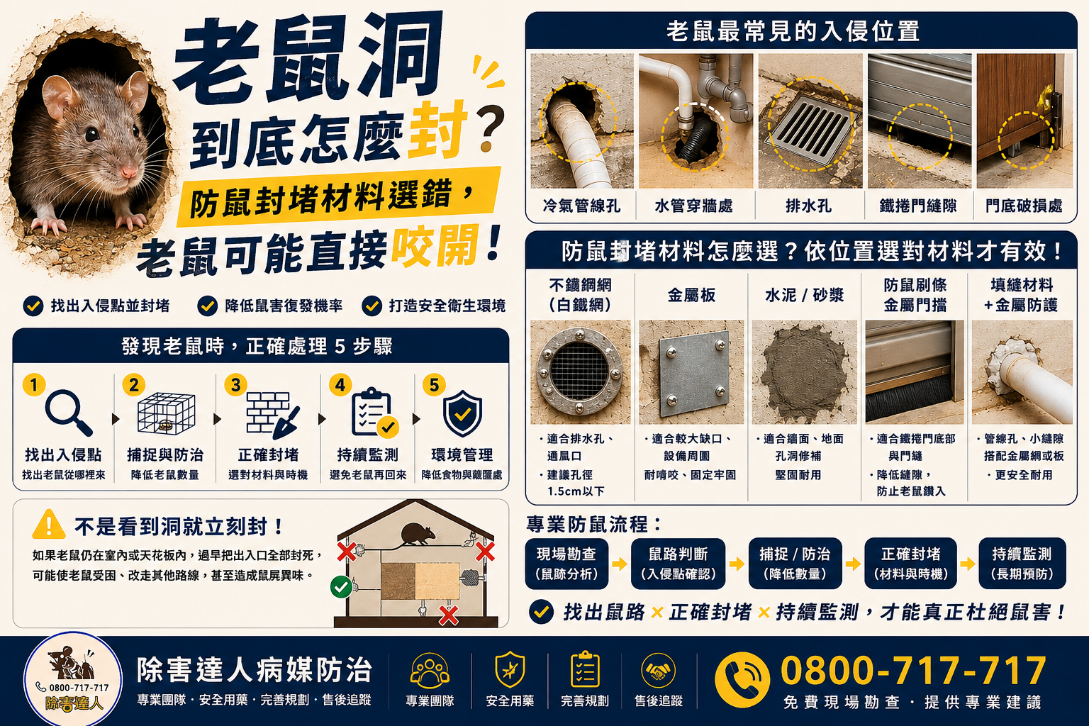 老鼠洞到底怎麼封？防鼠封堵材料選錯，老鼠可能直接咬開！