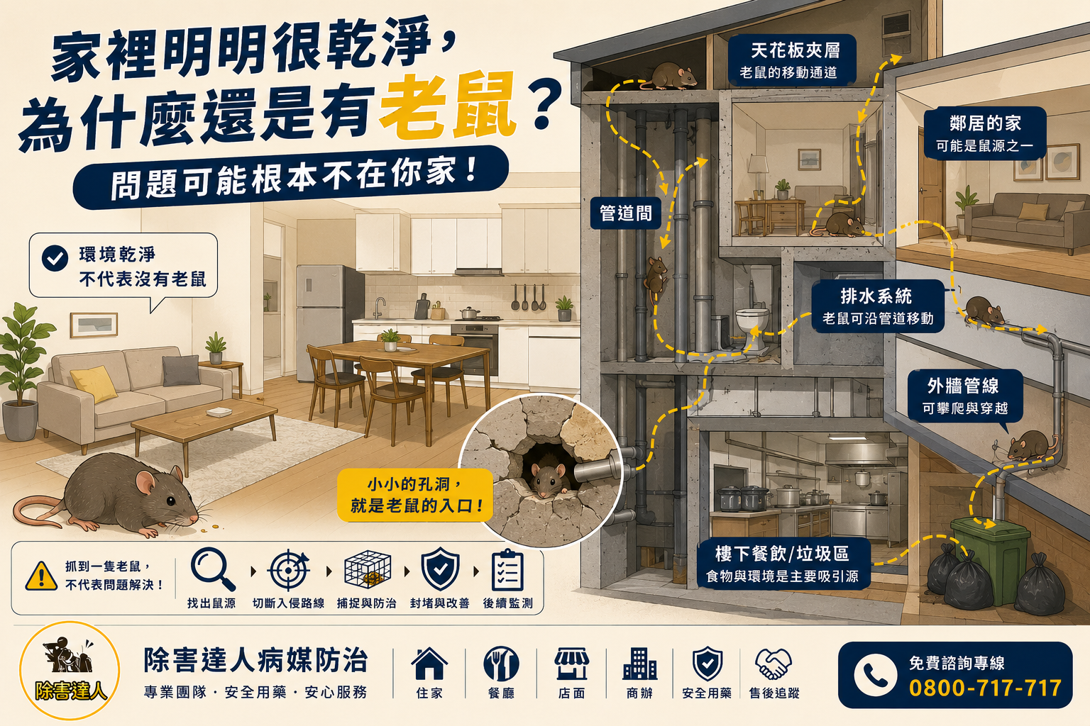 家裡明明很乾淨，為什麼還是有老鼠？7個你可能沒注意的入侵原因